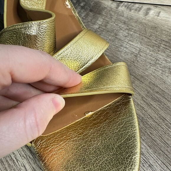 Kate Spade Saturday Women’s 9 Brand New Gold Strappy Sandals Metallic NWT New - Picture 12 of 13